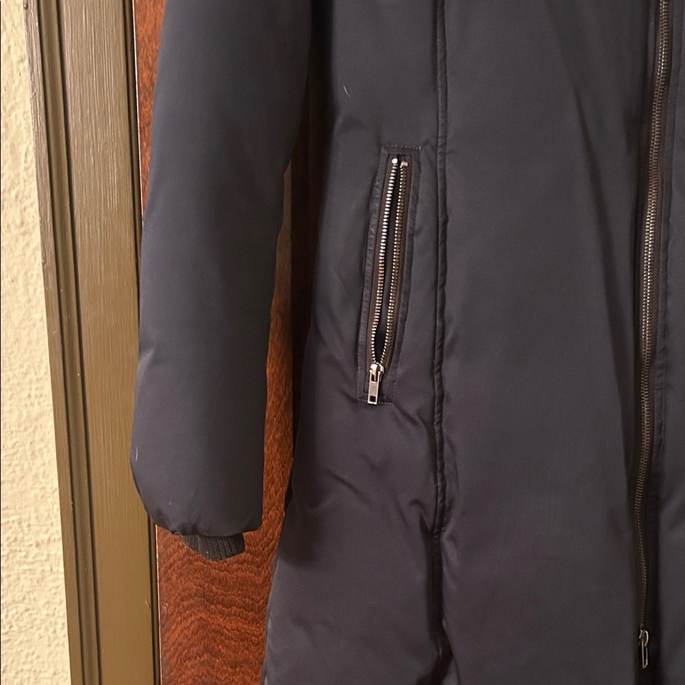Soia & Kya luxury Women's Navy Hooded Coat - Picture 4 of 11